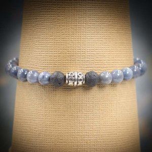 Iolite Aromatherapy Stretch Bracelet - Handmade to Order